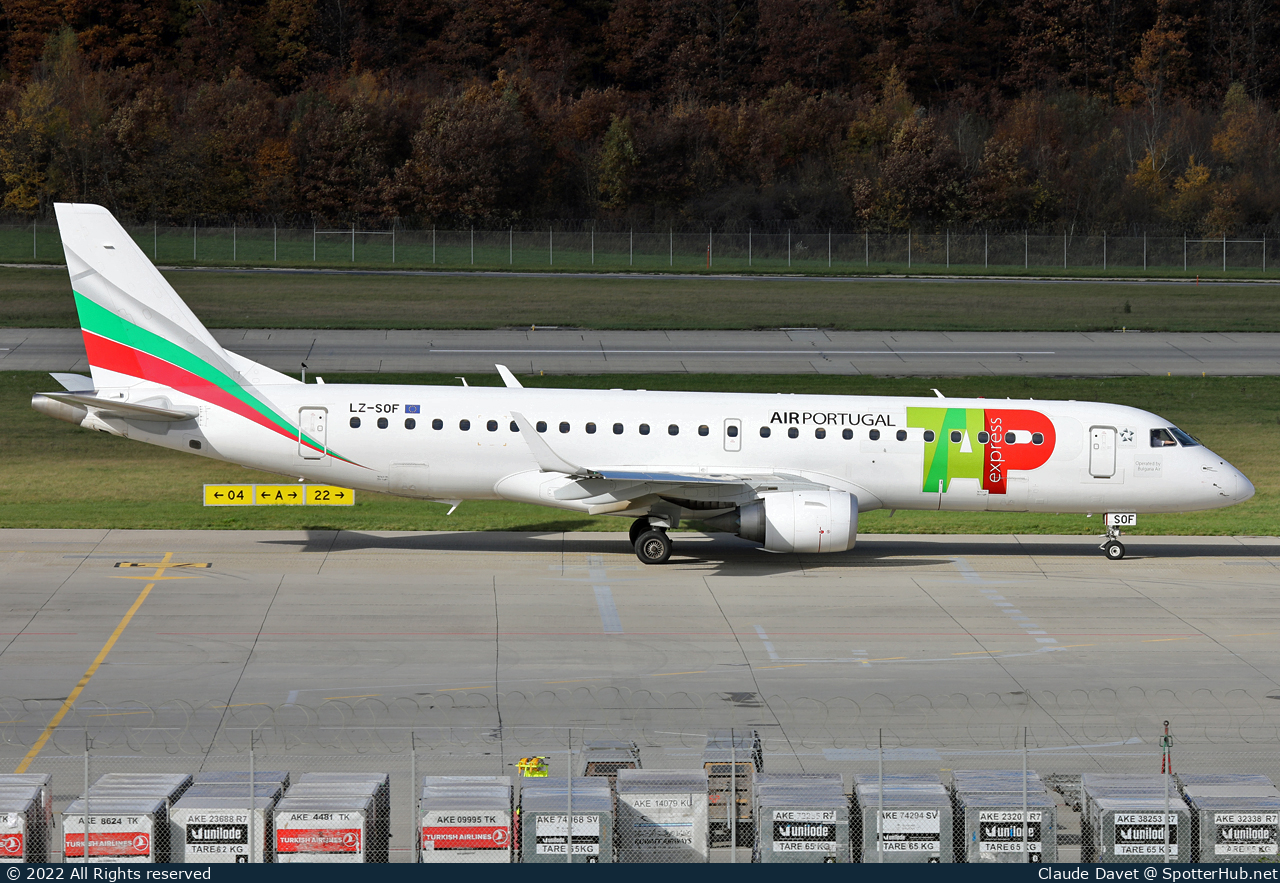 Photo of LZ-SOF - Embraer ERJ-190AR operated by TAP Express (opb Bulgaria Air)