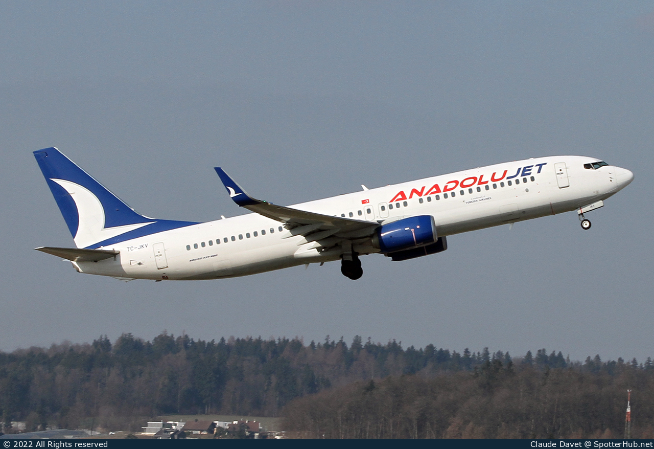 Photo of TC-JKV - Boeing 737-8Q8 operated by AnadoluJet