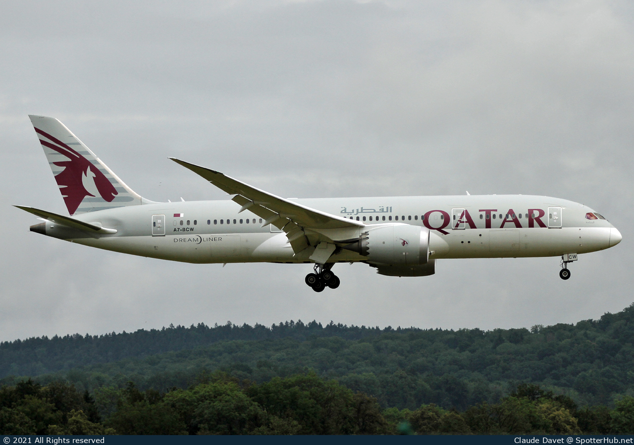 Photo of A7-BCW - Boeing 787-8 Dreamliner operated by Qatar Airways