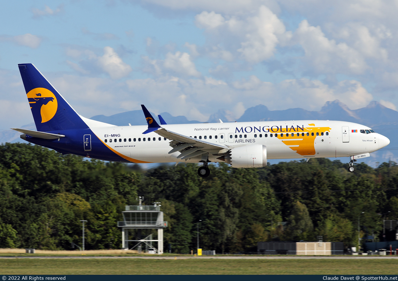Photo of EI-MNG - Boeing 737 MAX 8 operated by MIAT Mongolian Airlines