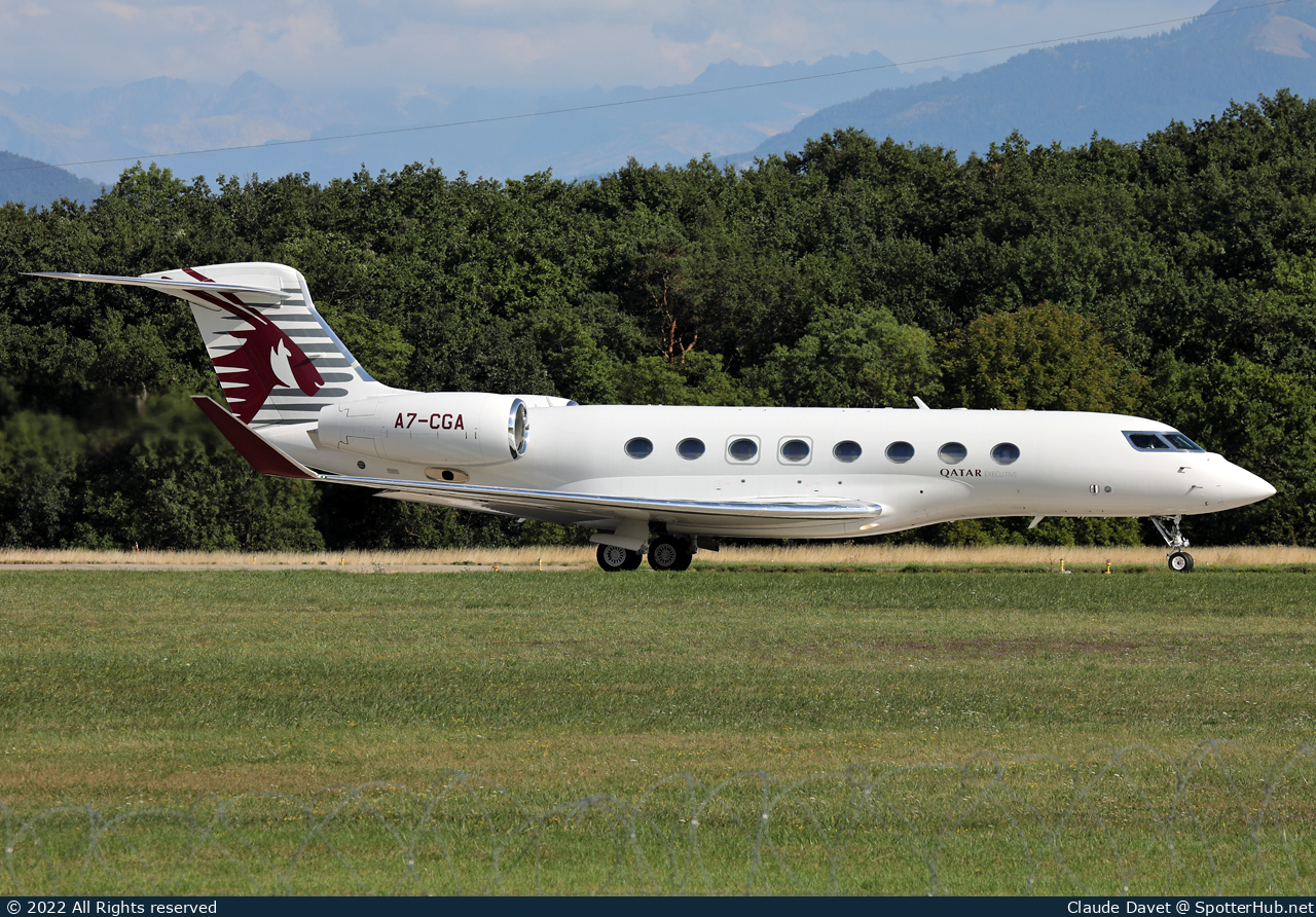 Photo of A7-CGA - Gulfstream G650ER operated by Qatar Executive