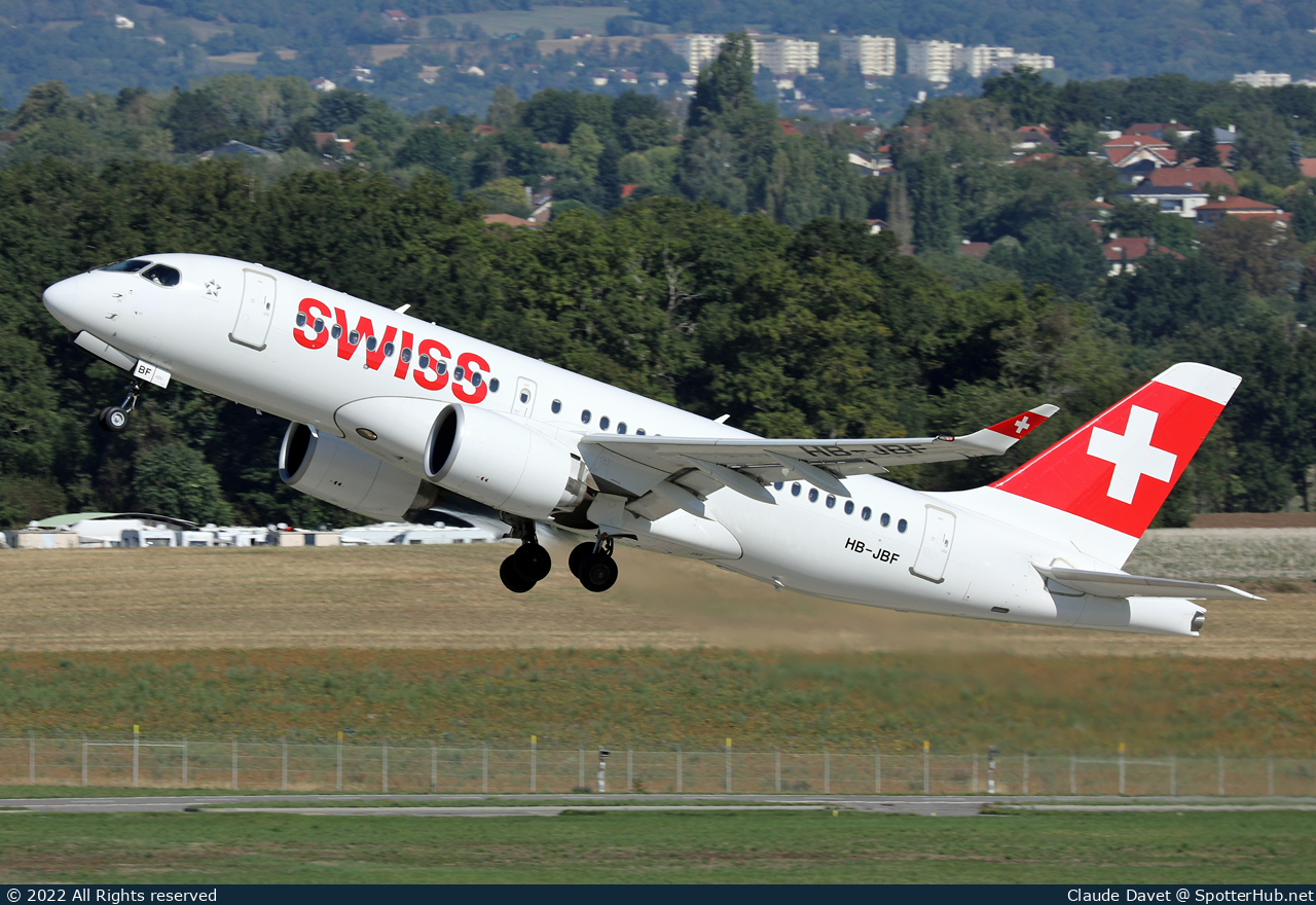 Photo of HB-JBF - Airbus A220-100 operated by Swiss International Air Lines