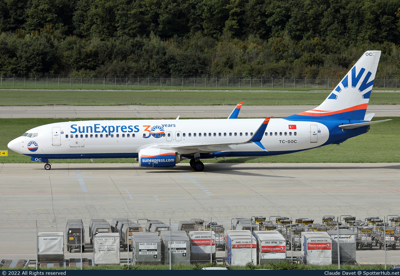 Photo of TC-SOC - Boeing 737-8HC operated by SunExpress