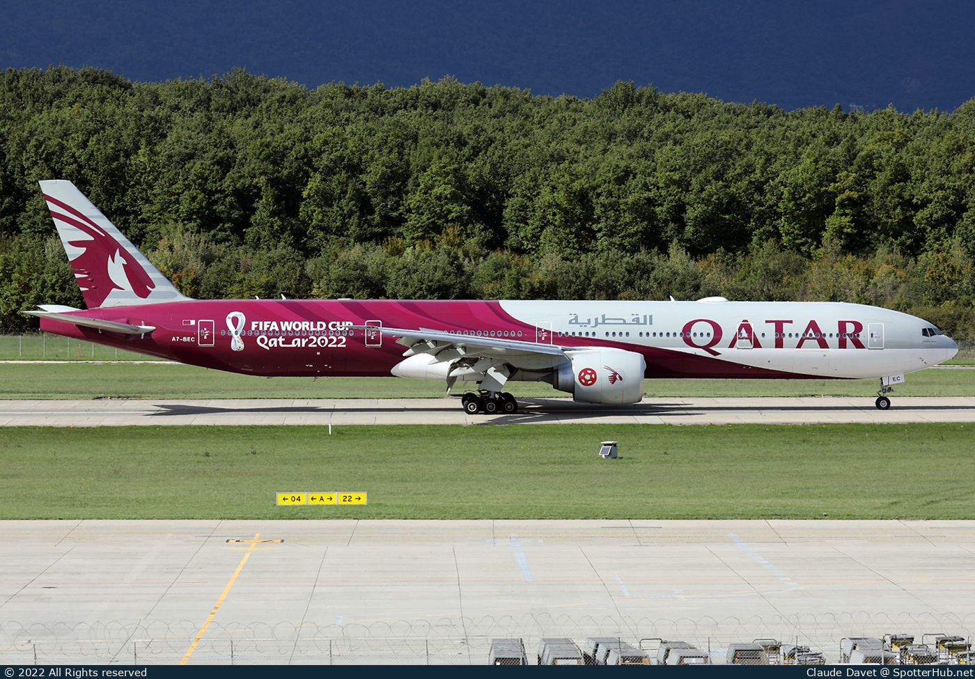 Photo of A7-BEC - Boeing 777-3DZ(ER) operated by Qatar Airways