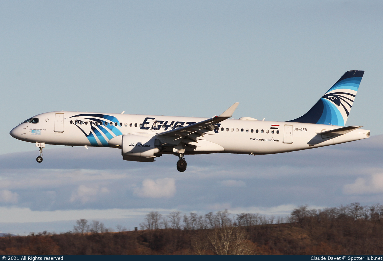 Photo of SU-GFB - Airbus A220-300 operated by Egyptair