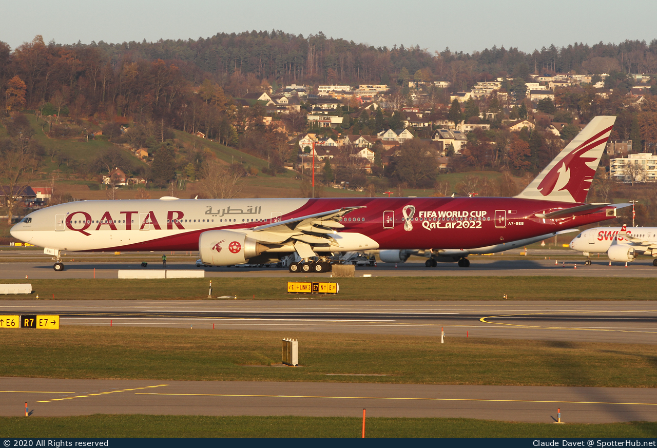 Photo of A7-BEB - Boeing 777-3DZ(ER) operated by Qatar Airways