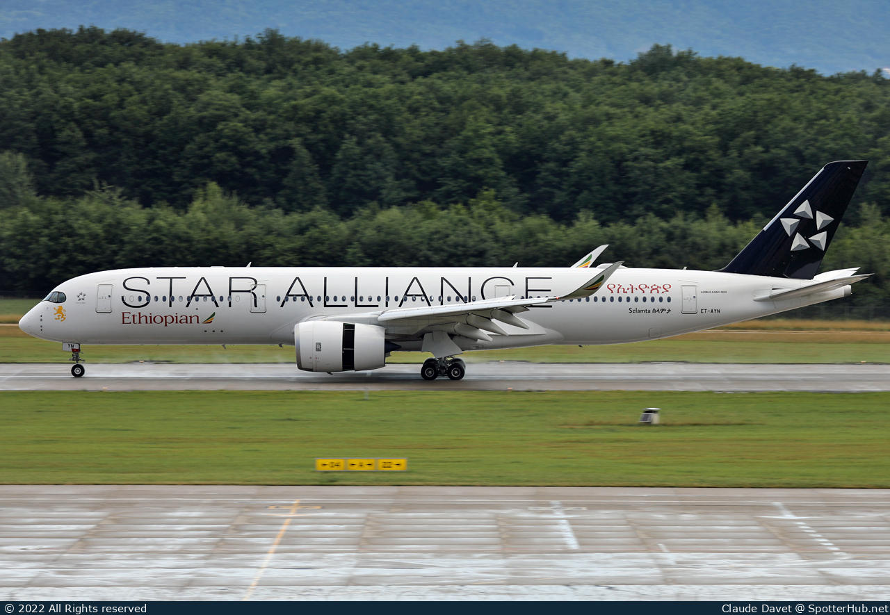 Photo of ET-AYN - Airbus A350-941 operated by Ethiopian Airlines