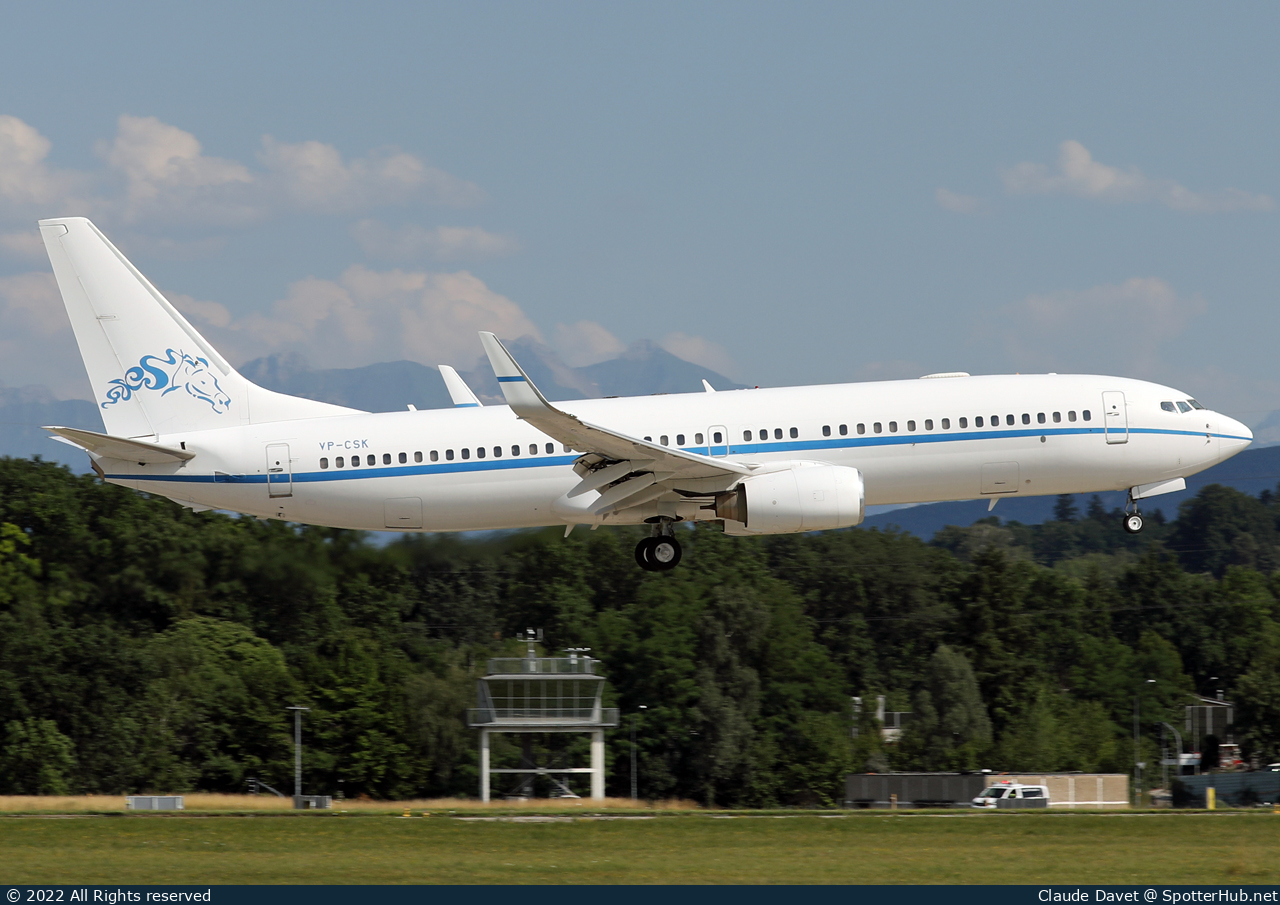 Photo of VP-CSK - Boeing 737-8GG(BBJ2) operated by Private