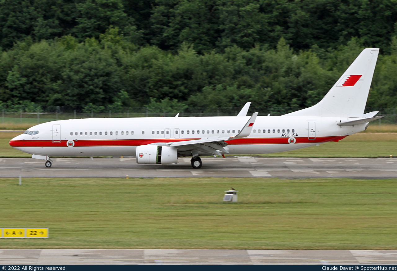 Photo of A9C-ISA - Boeing 737-86J operated by Bahrain Royal Flight