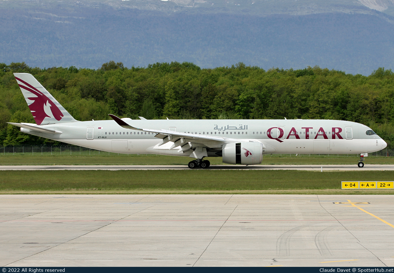 Photo of A7-ALU - Airbus A350-941 operated by Qatar Airways