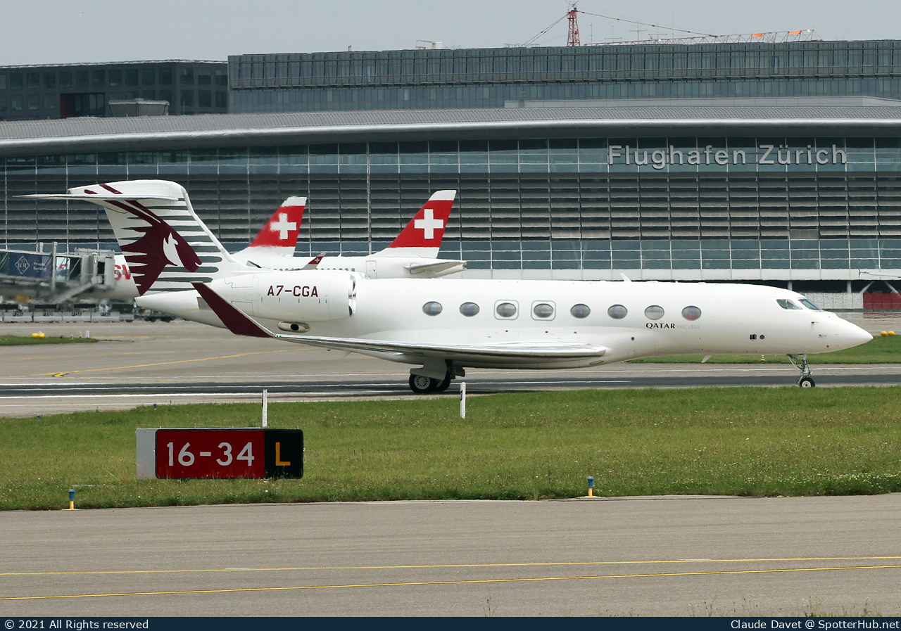 Photo of A7-CGA - Gulfstream G650ER operated by Qatar Executive