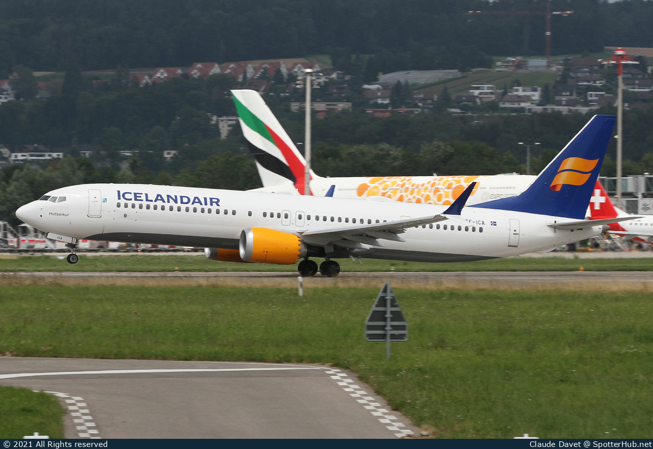 Photo of TF-ICA - Boeing 737 MAX 9 operated by Icelandair