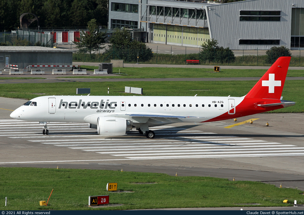 Photo of HB-AZG - Embraer ERJ-190-E2 operated by Helvetic Airways