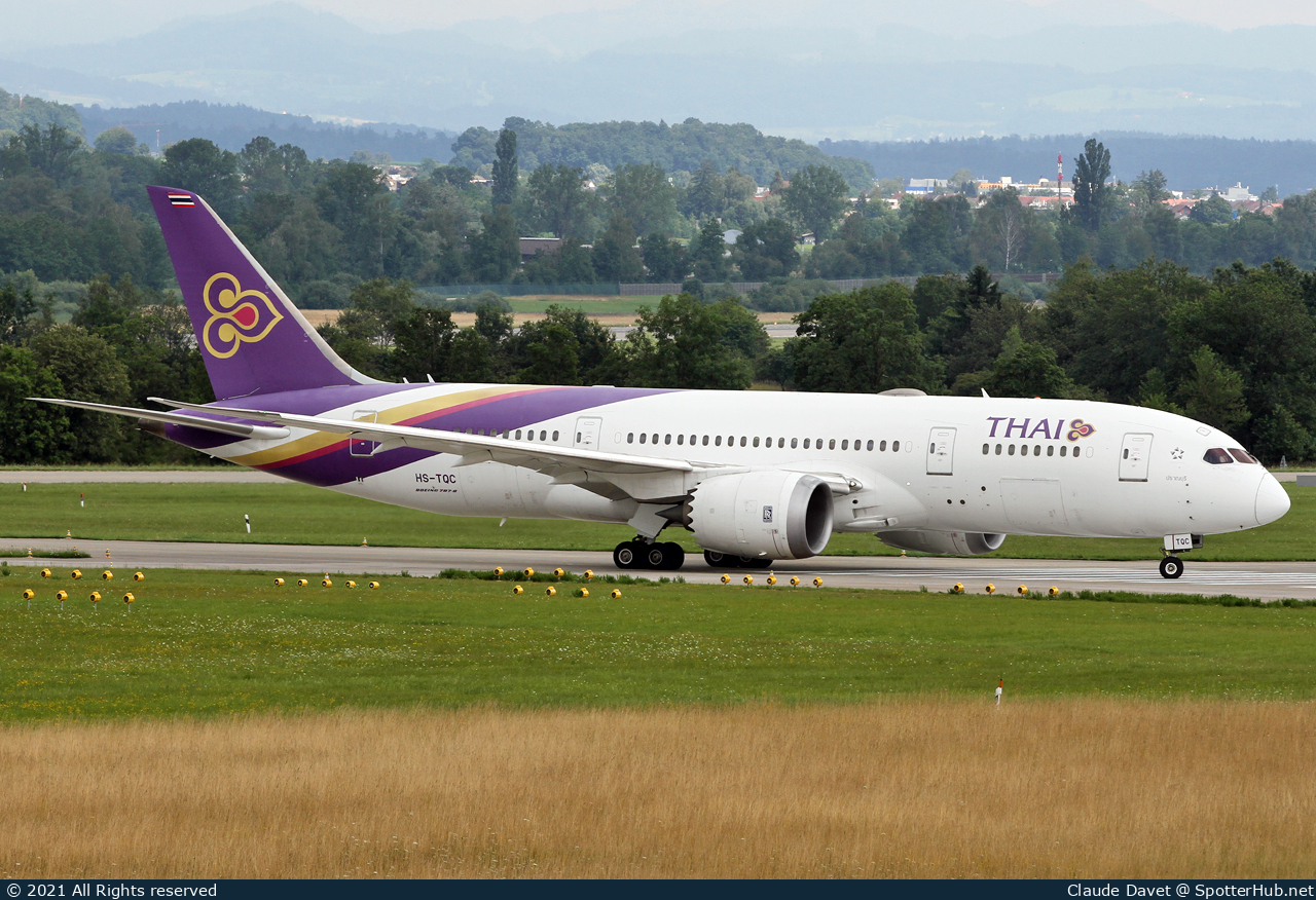 Photo of HS-TQC - Boeing 787-8 Dreamliner operated by Thai Airways International