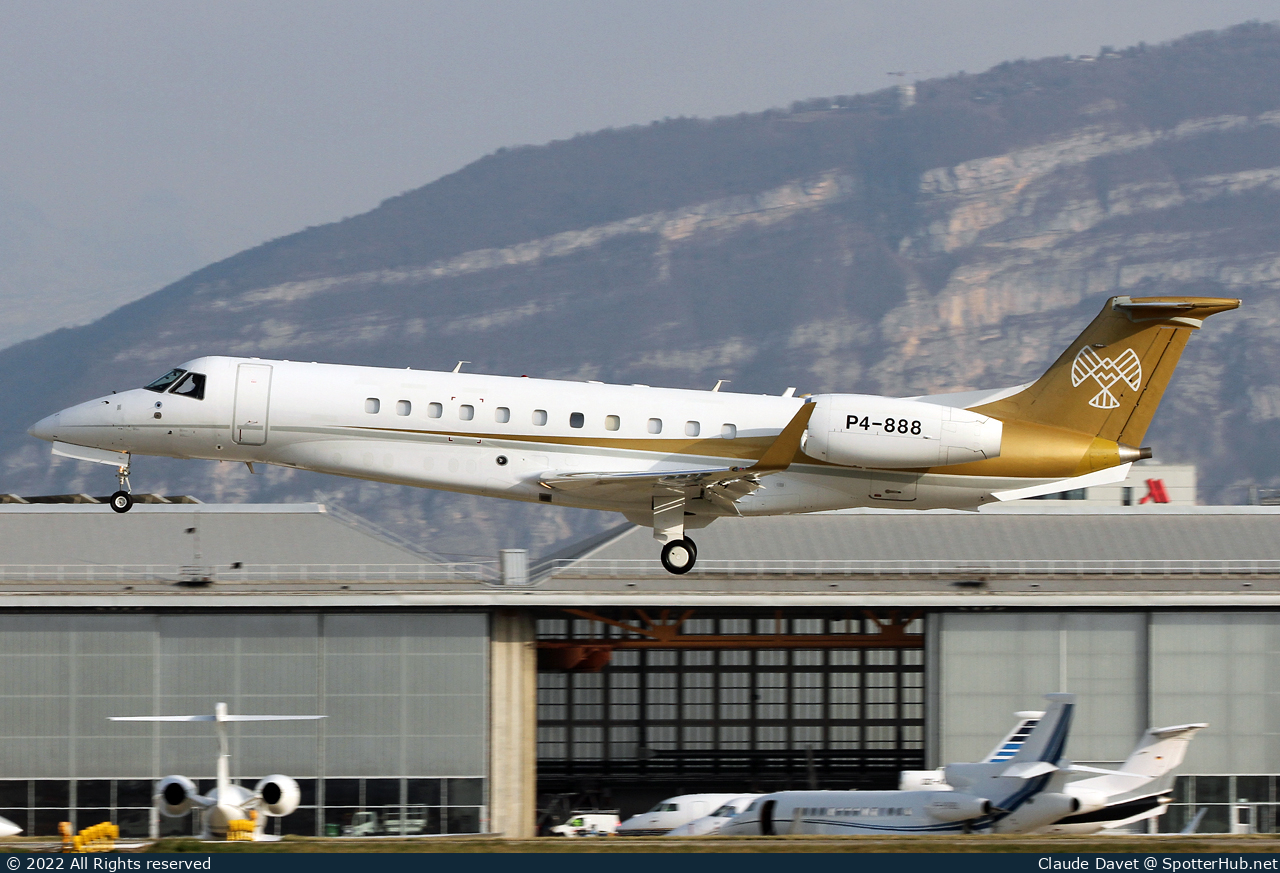 Photo of P4-888 - Embraer Legacy 650 operated by Hazal Navigation
