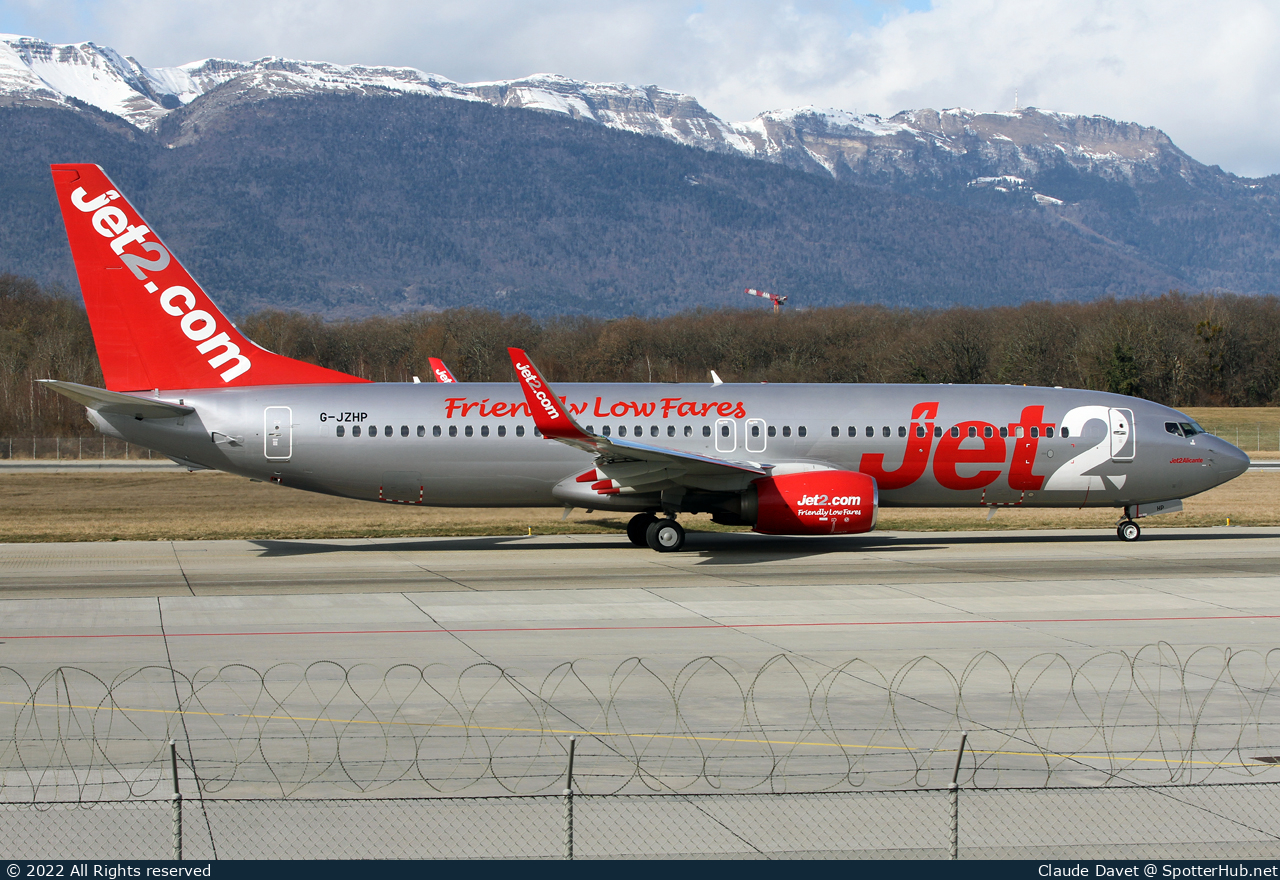 Photo of G-JZHP - Boeing 737-8MG operated by Jet2
