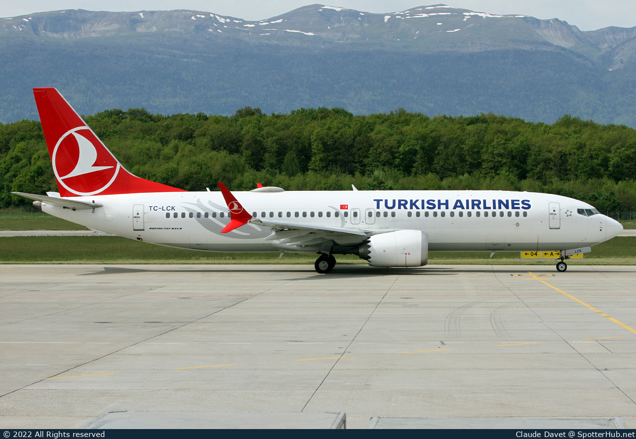 Photo of TC-LCK - Boeing 737 MAX 8 operated by Turkish Airlines