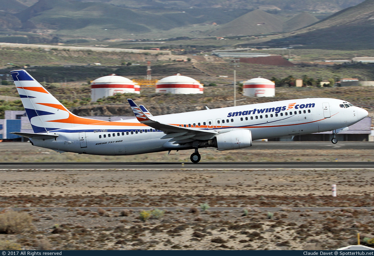 Photo of OK-TSA - Boeing 737-8S3 operated by SmartWings