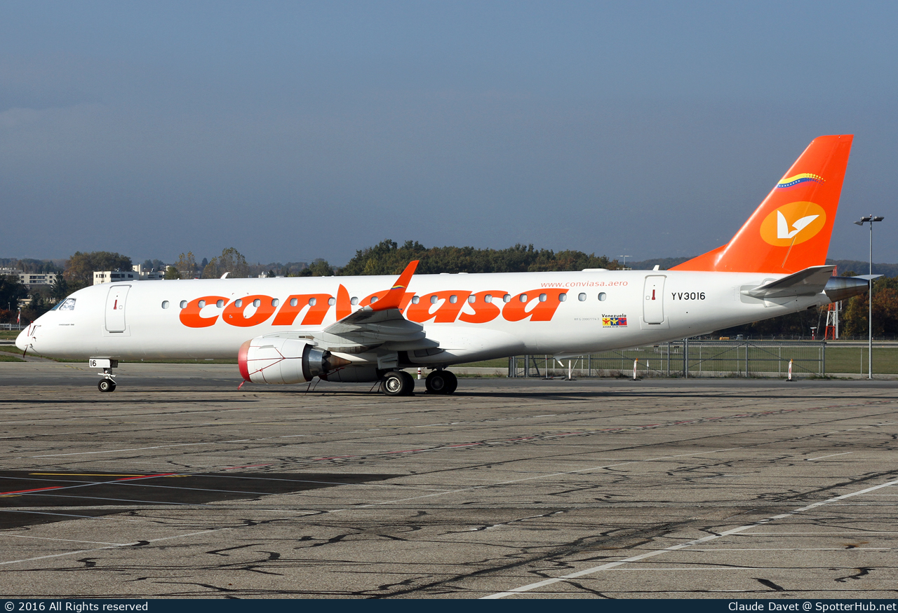 Photo of YV3016 - Embraer Lineage 1000 operated by Conviasa