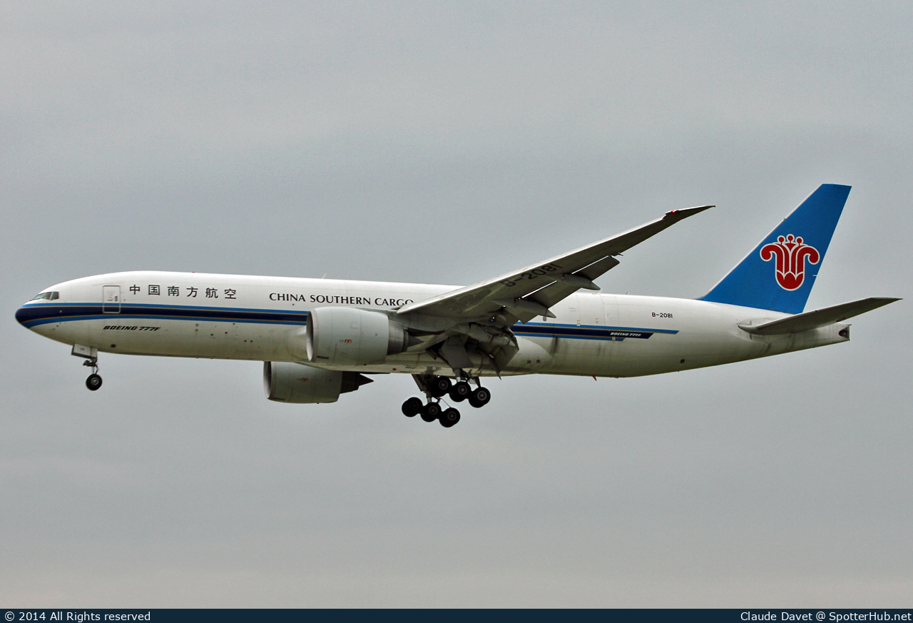 Photo of B-2081 - Boeing 777-F1B operated by China Southern Cargo