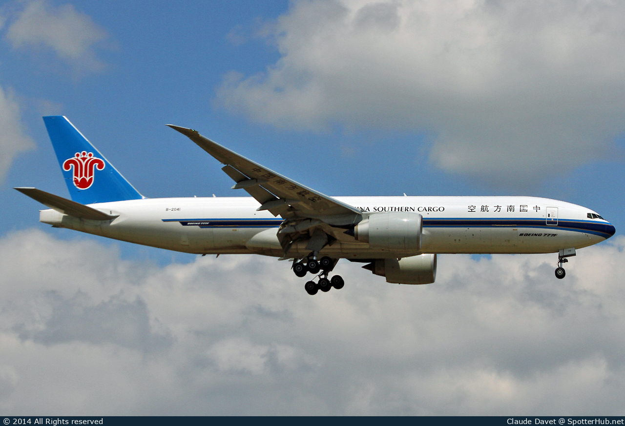 Photo of B-2041 - Boeing 777-F1B operated by China Southern Cargo
