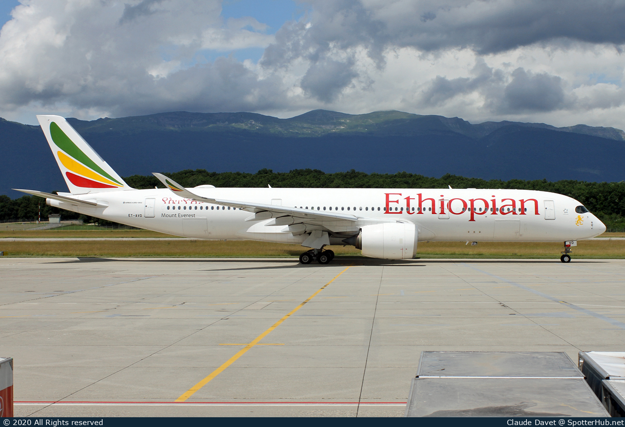 Photo of ET-AVD - Airbus A350-941 operated by Ethiopian Airlines