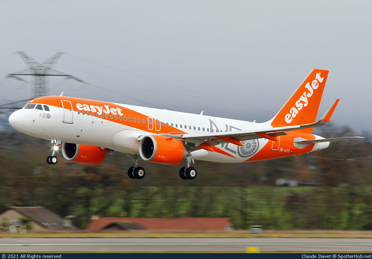 Photo of HB-AYO - Airbus A320-251N operated by easyJet Switzerland