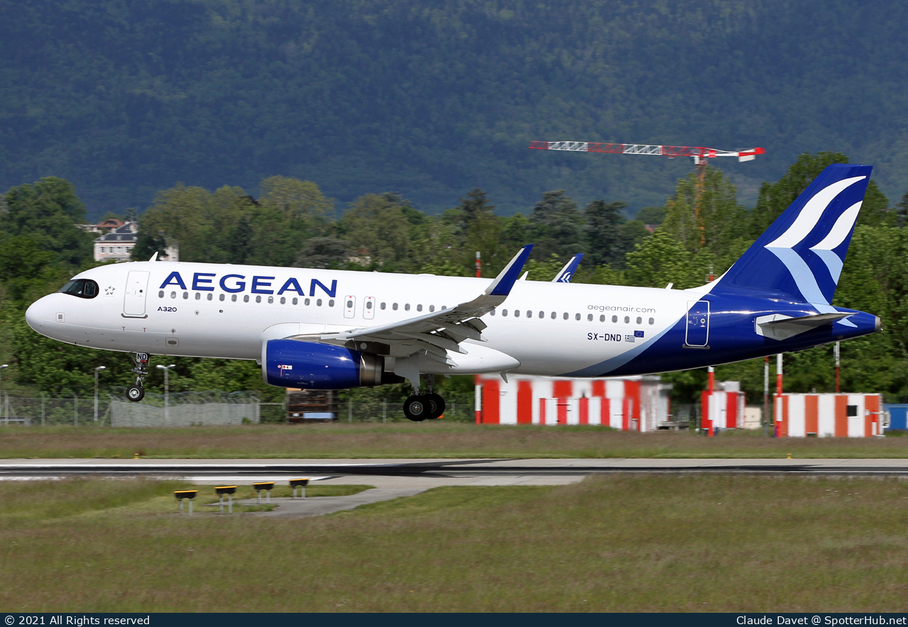 Photo of SX-DND - Airbus A320-232 operated by Aegean Airlines