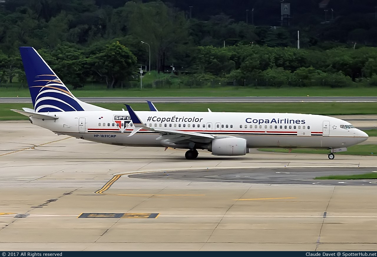 Photo of HP-1831CMP - Boeing 737-8V3 operated by Copa Airlines