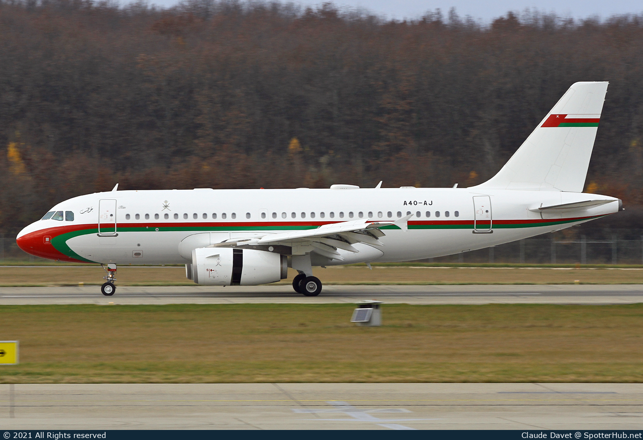 Photo of A4O-AJ - Airbus A319-133(CJ) operated by Oman Royal Flight