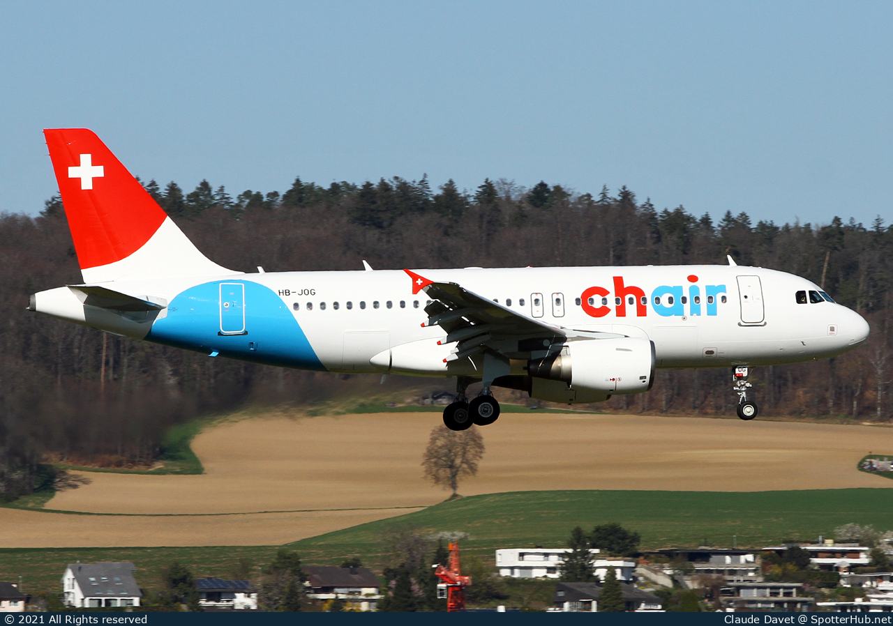 Photo of HB-JOG - Airbus A319-112 operated by Chair Airlines