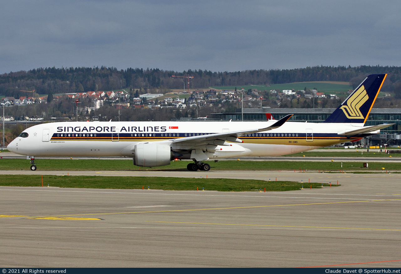 Photo of 9V-SMS - Airbus A350-941 operated by Singapore Airlines