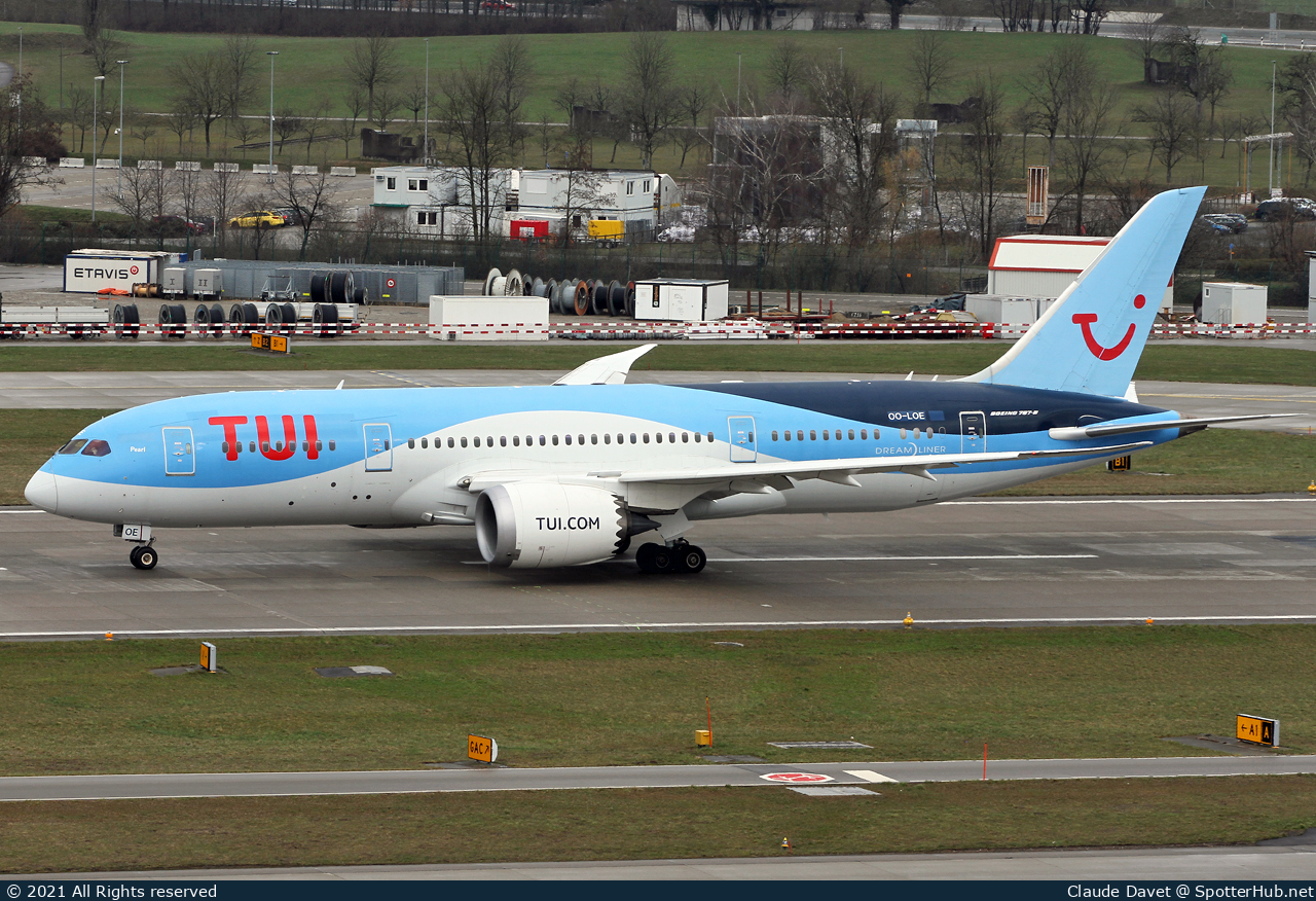 Photo of OO-LOE - Boeing 787-8 Dreamliner operated by TUI Airlines Belgium