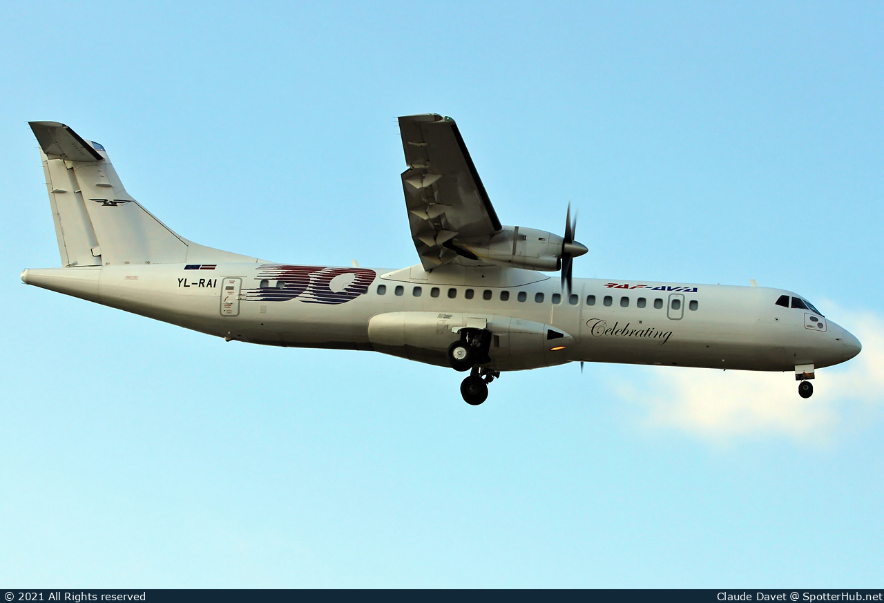 Photo of YL-RAI - ATR 72-202(F) operated by RAF-Avia