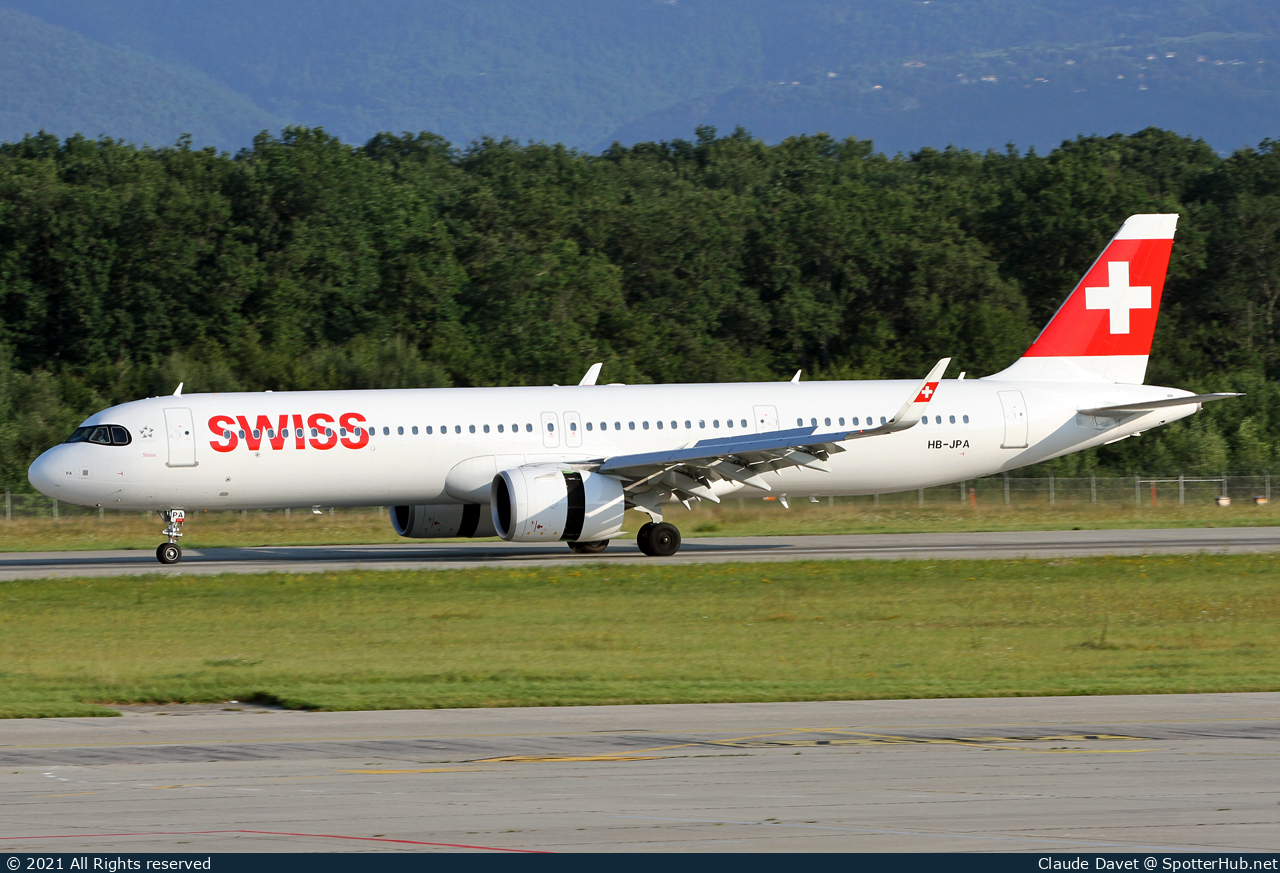 Photo of HB-JPA - Airbus A321-271NX operated by Swiss International Air Lines