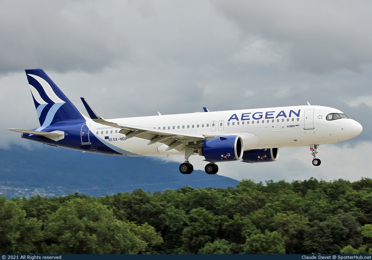 Photo of SX-NED - Airbus A320-271N operated by Aegean Airlines
