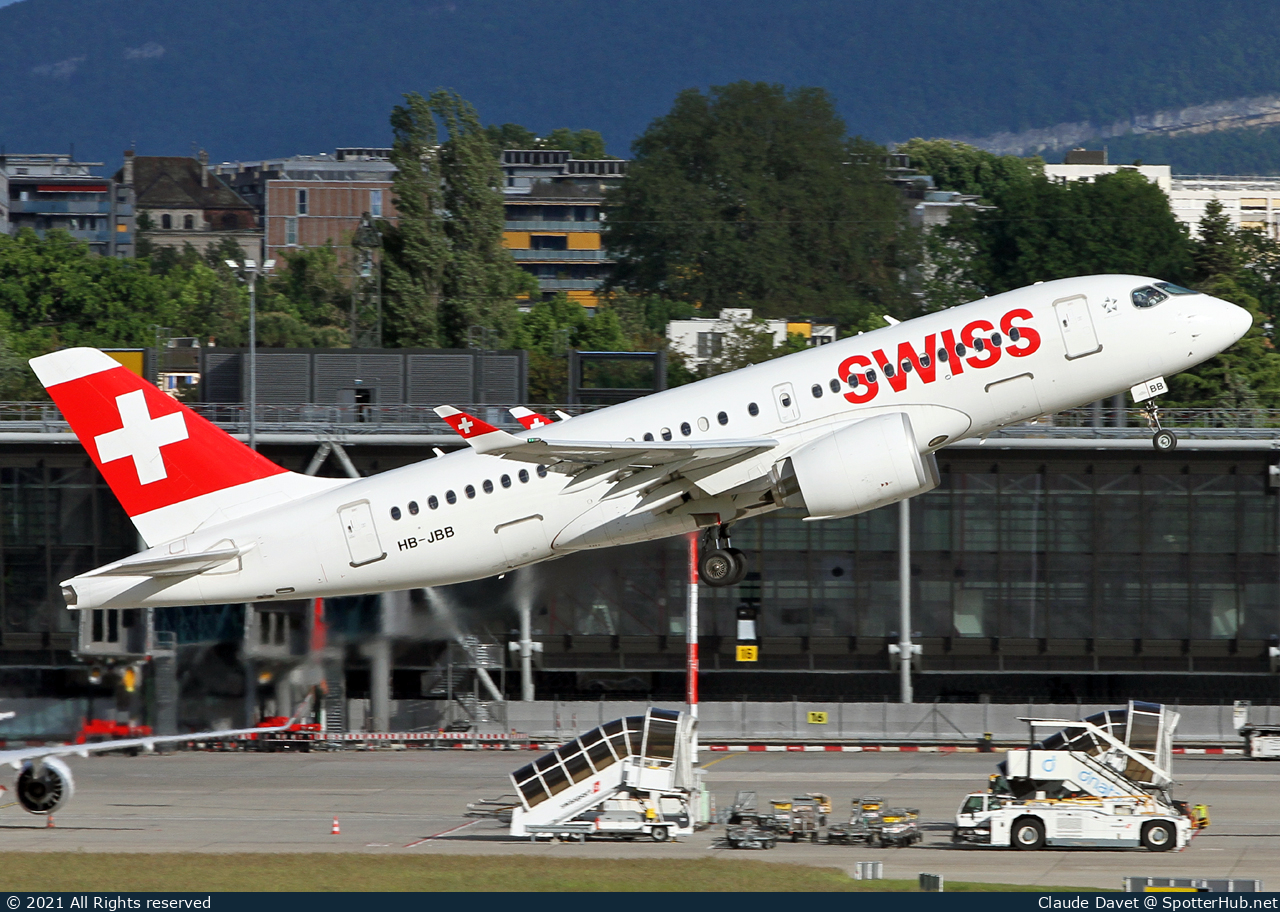 Photo of HB-JBB - Airbus A220-100 operated by Swiss International Air Lines