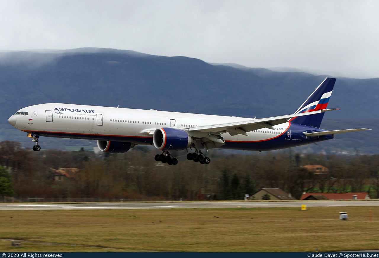 Photo of VQ-BQD - Boeing 777-3M0(ER) operated by Aeroflot