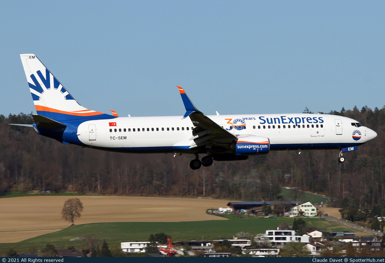 Photo of TC-SEM - Boeing 737-8HC operated by SunExpress