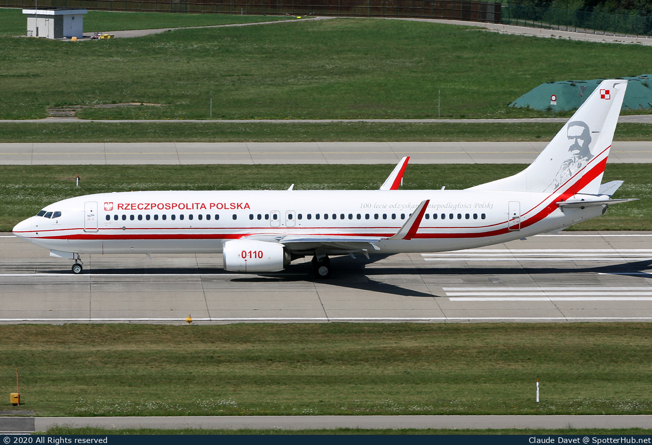 Photo of 0110 - Boeing 737-86X operated by Polish Air Force