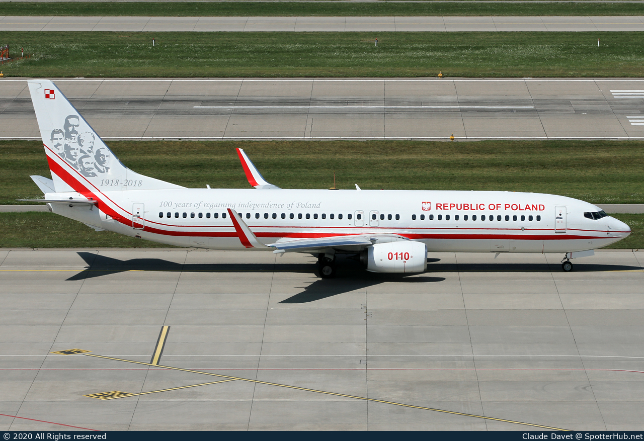 Photo of 0110 - Boeing 737-86X operated by Polish Air Force