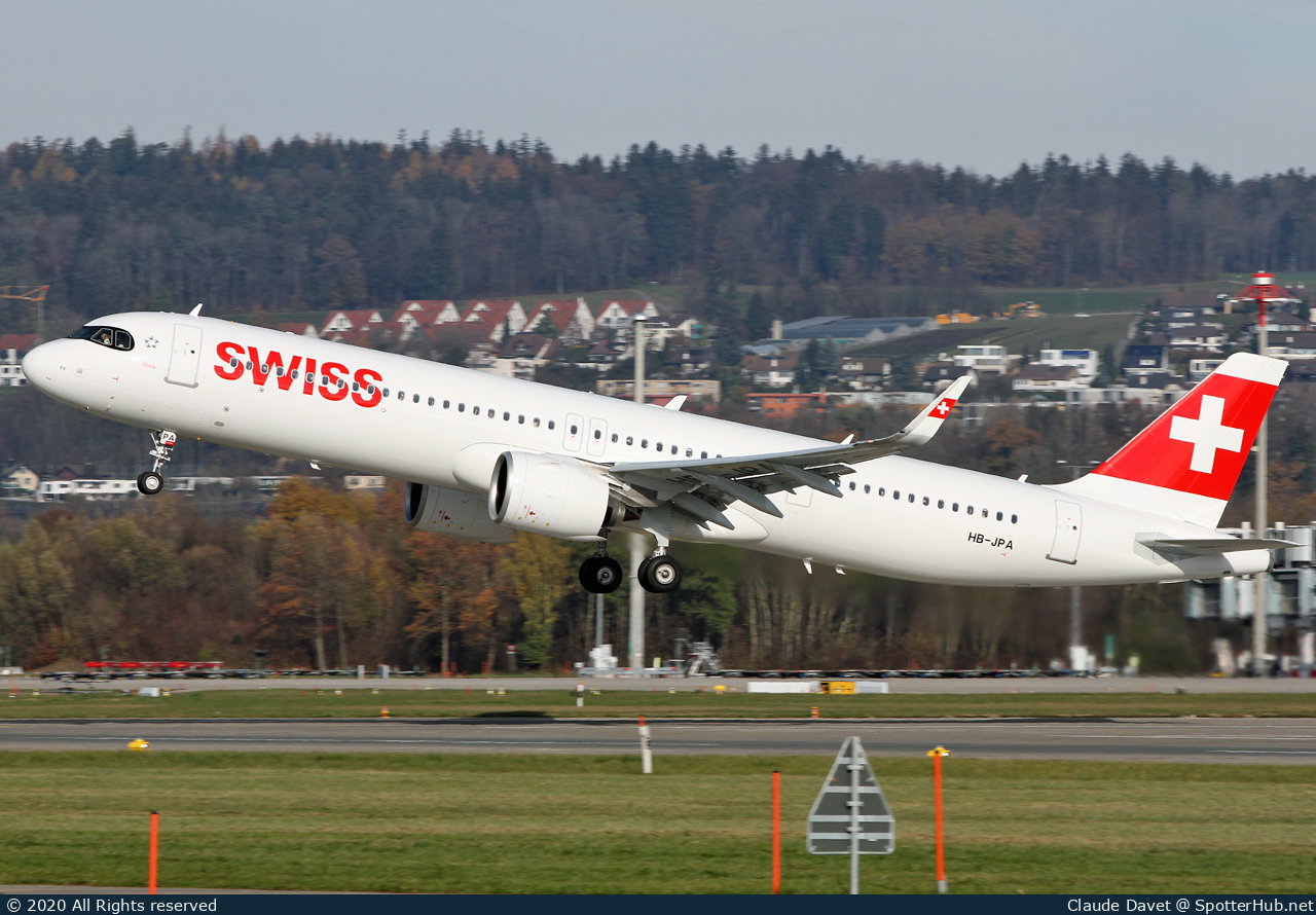 Photo of HB-JPA - Airbus A321-271NX operated by Swiss International Air Lines