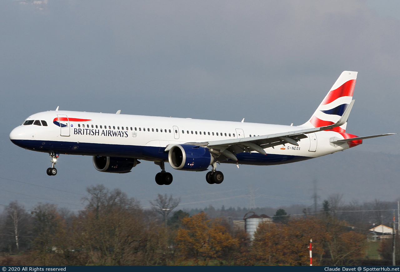 Photo of G-NEOX - Airbus A321-251NX operated by British Airways