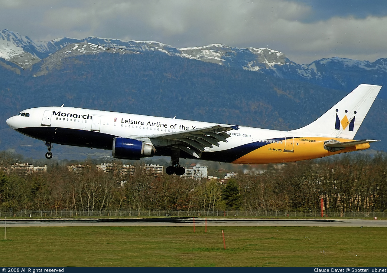 Photo of G-MONS - Airbus A300B4-605R operated by Monarch Airlines
