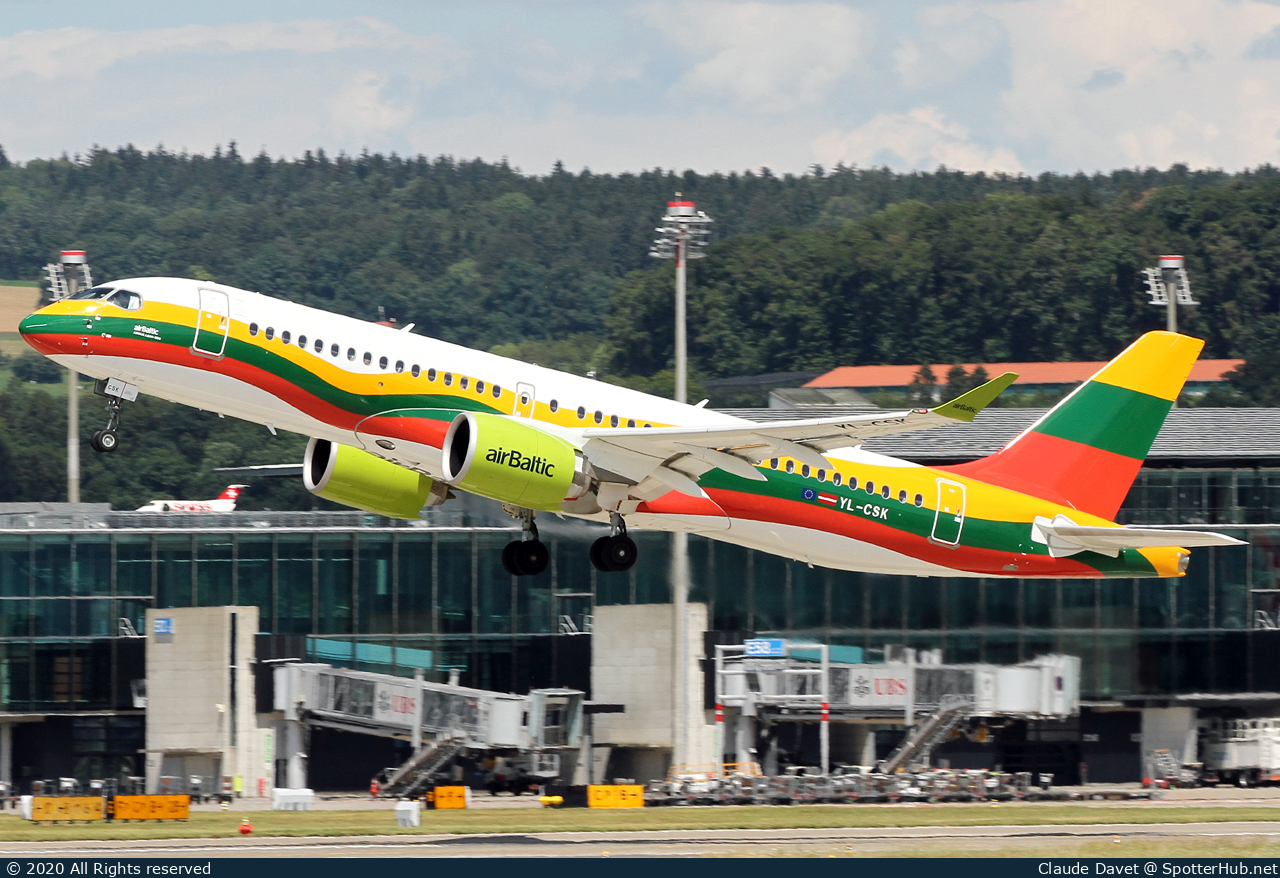 Photo of YL-CSK - Airbus A220-300 operated by airBaltic