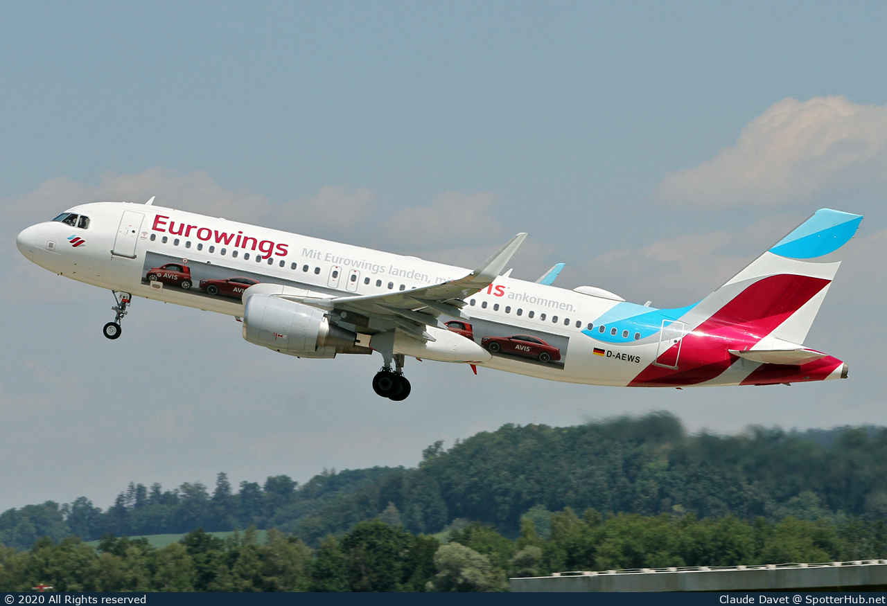 Photo of D-AEWS - Airbus A320-214 operated by Eurowings