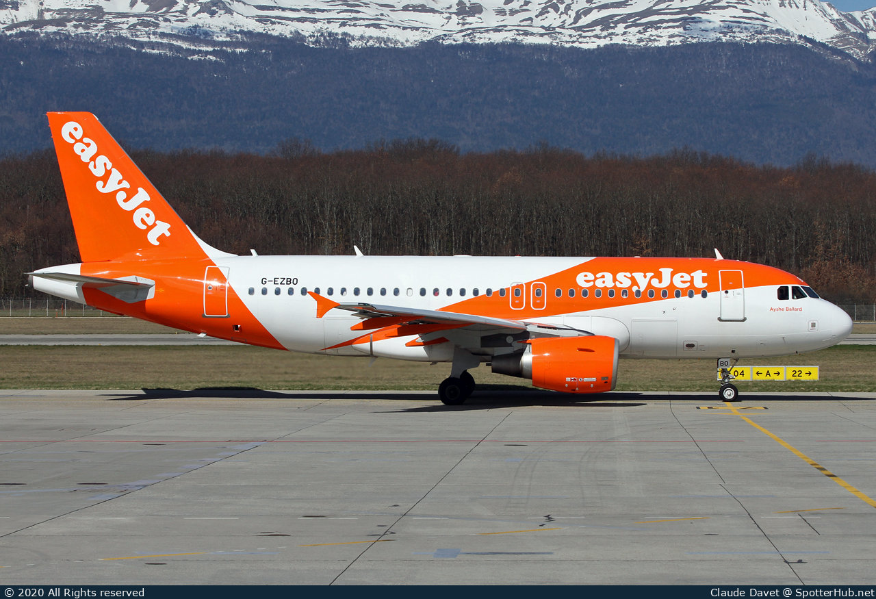 Photo of G-EZBO - Airbus A319-111 operated by easyJet