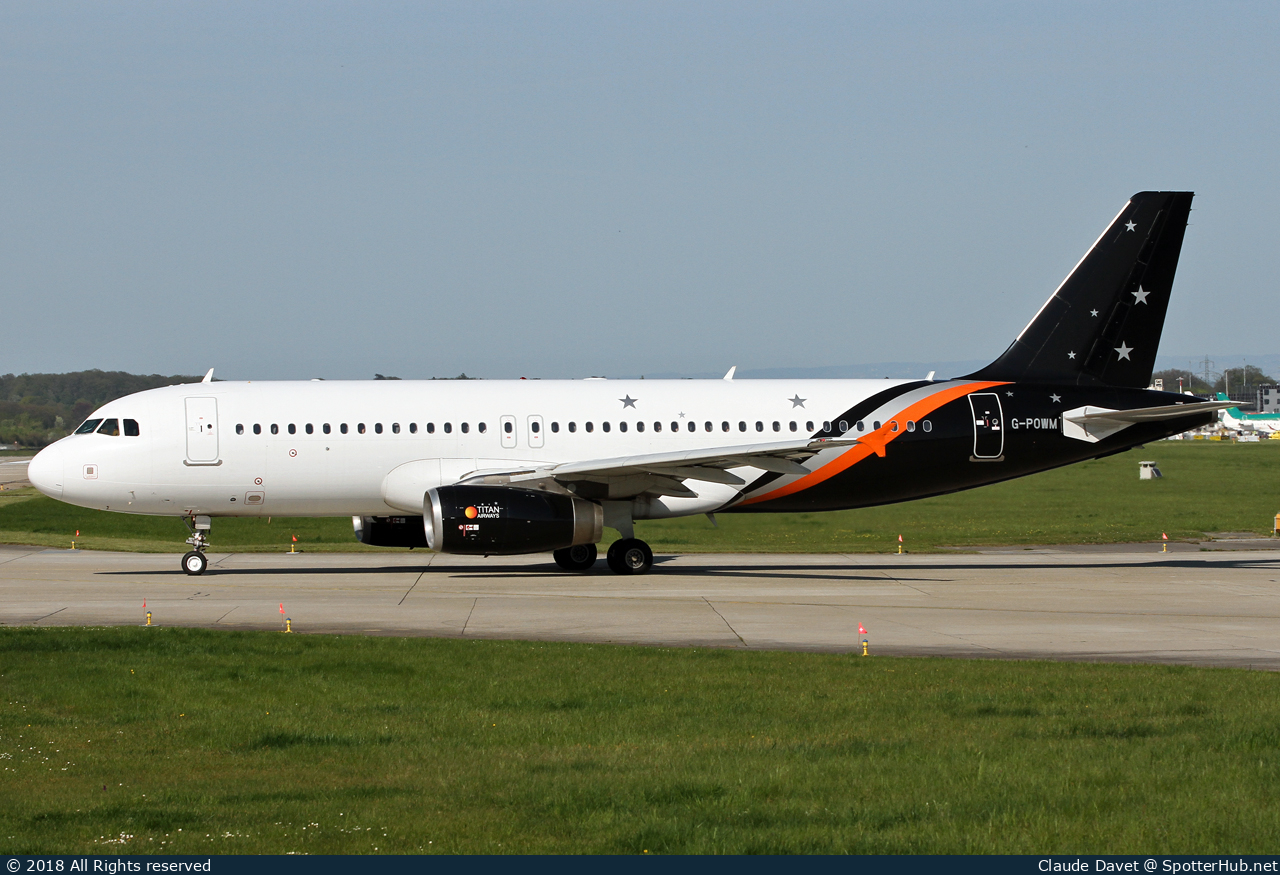 Photo of G-POWM - Airbus A320-232 operated by Titan Airways
