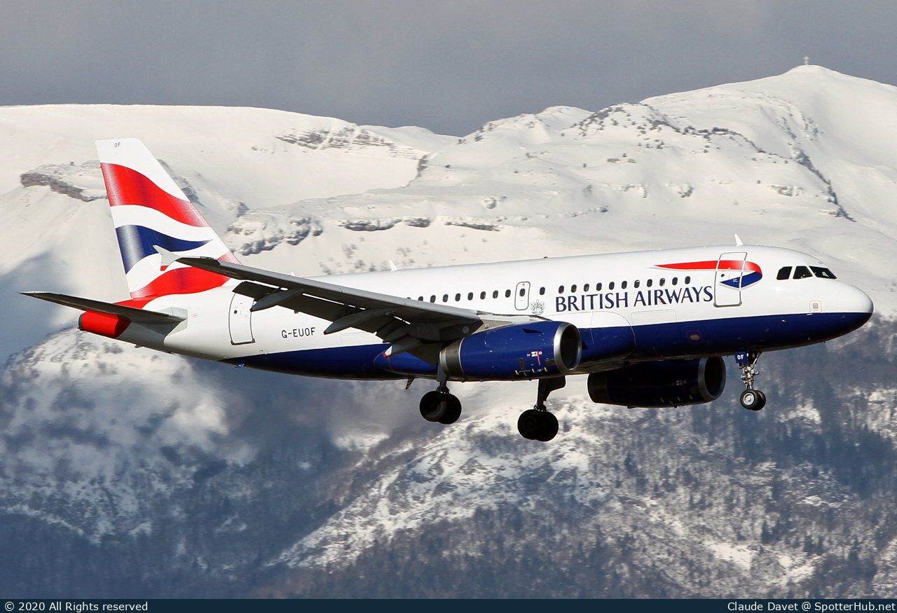 Photo of G-EUOF - Airbus A319-131 operated by British Airways