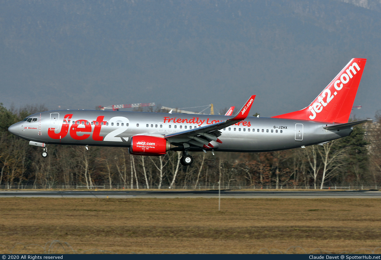 Photo of G-JZHX - Boeing 737-8MG operated by Jet2